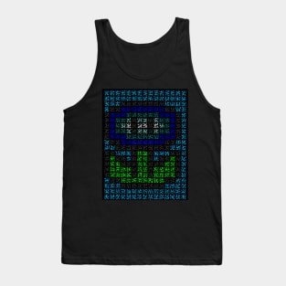 Pixelated Flower Tank Top